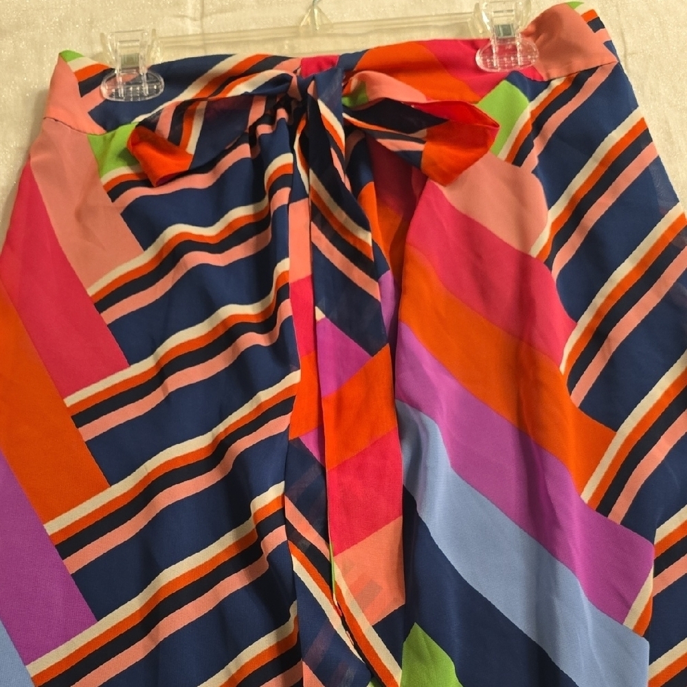 Trina Turk Multicolor Striped Midi Skirt Size M - Picture 8 of 13